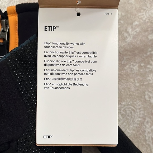 Brand New The North Face Denali ETip Touchscreen Gloves Zippered Black Plaid - Picture 5 of 13